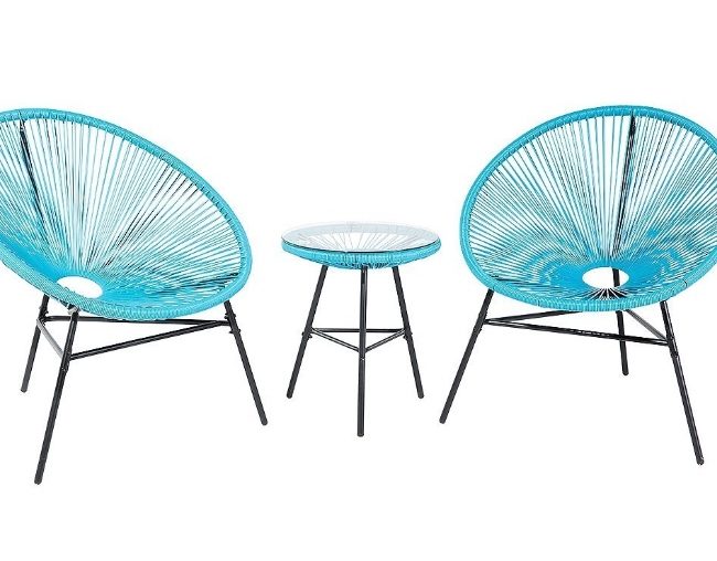 3pc Blue Acapulco Patio Set