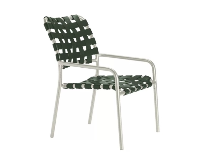 Woven Vinyl Stacking Patio Chair