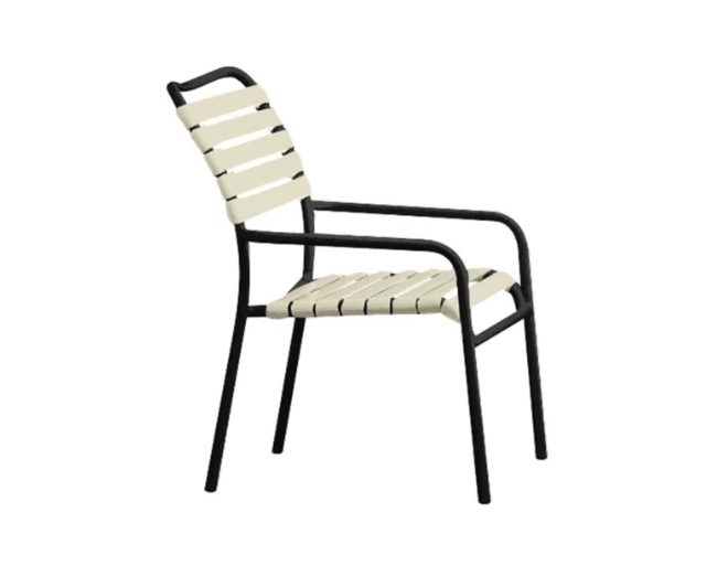 Vinyl Strap Stacking Patio Chair