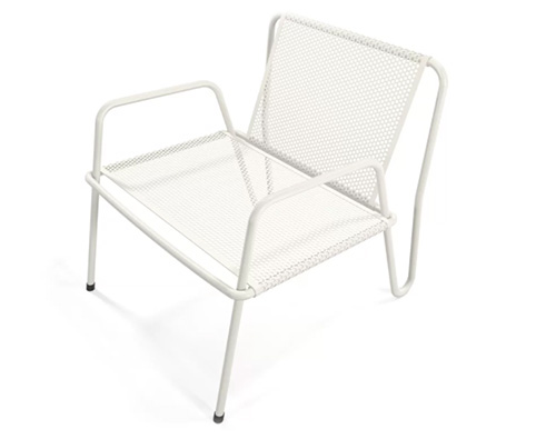 White Mesh Lounge Chair
